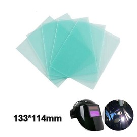 ZYWUOY Pack of 10 welding helmet lenses, plastic plate, high temperature resistance of the cover, transparent protective plate, replacement lens for welding the outer or inner protective film of the cover