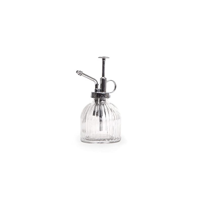 Kikkerland Handheld Glass Mister Mist Spray Bottle, Watering Can, Indoor/Outdoor