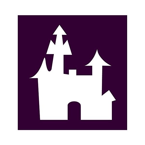 Auto Vynamics - Stencil-Witch-Castle - Haunted Castle/House Individual Stencil from