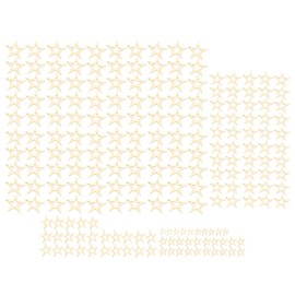 205pcs Assorted Size Wooden Stars Unfinished Blank Wooden Stars Ornaments for Art Craft Wedding Party