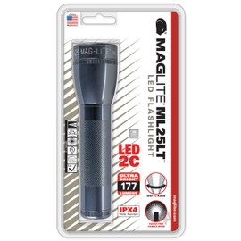 Maglite ML25LT LED 2-Cell C Flashlight, Gray