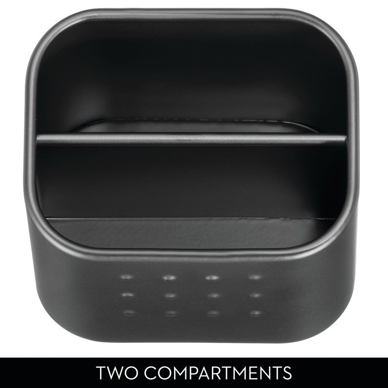 iDesign Sponge and Scrubber Holder with 2 Compartments for Kitchen