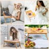 JELNER Adjustable Bamboo Laptop Desk with Cooling Fan, Foldable Bed