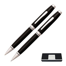 A. T. Cross Cross Coventry Black Lacquer Ballpoint Pen + Mechanical Pencil Set