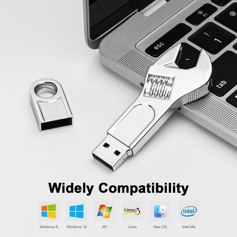 BORLTER CLAMP USB Flash Drive Memory Stick Retro Metal Wrench