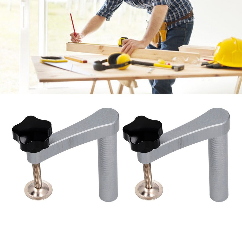 2PCS 20mm Bench Dog Clamps Adjustable Benchtop Quick Clamp Aluminum