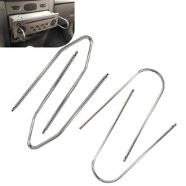 U Type V Type Radio Removal Tool key and Removal Pry Tool Kit, Stainless Steel Panel Removal Key Host Disassembly Tool, Fast Modification Accessories, Universal for Most Cars (Silver)