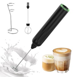 Mulli Milk Frother for Coffee with Rechargeable and Stand Set,Handheld Frother Electric Whisk, Milk Foamer, Mini Mixer and Coffee Blender Frother for Frappe, Latte, Matcha