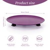 Round Decorative Tray -11 Inch Metal Candle Trays Decor for