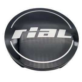 1 x Rial Hub Cap 60 mm Black Gloss (N23) Logo Silver – Original Wheel Centre Cap/Hub Cap