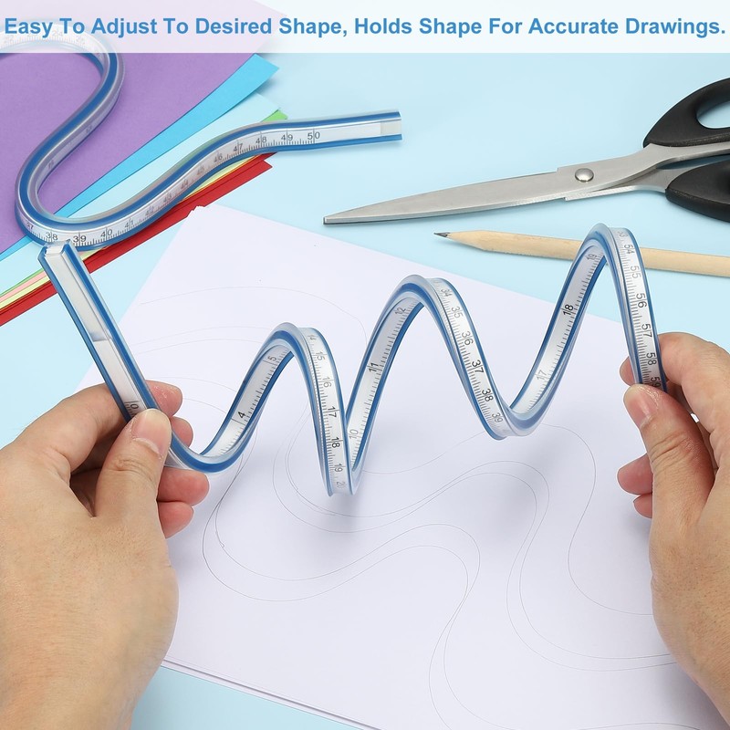 PATIKIL 40 Inch 100cm Flexible Curve Ruler Can Be Bent