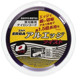 Sanyo Metal Elba Cutter Ar-Edge 6 Twist, 0.1 inch (3.0 mm) x 118.8 ft (30 m), Nylon Cord No.0526