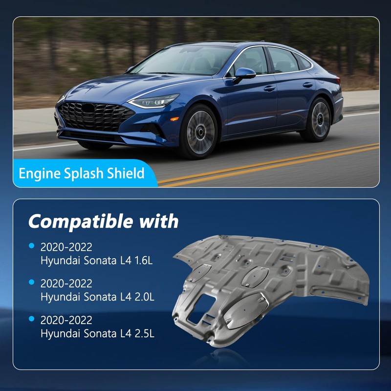 Carbon Steel Engine Splash Shield Fit for Hyundai Sonata 2020-2025,