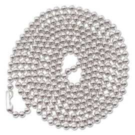 ADVANTUS 36-Inch Nickel-Plated, Beaded ID Badge Holder Chain, 100 Chains per Box (75417)