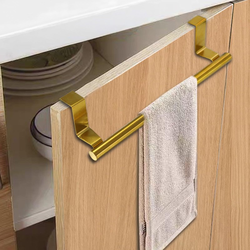Coufce 2 Pack 9 Inch Towel Holder, Gold Bathroom Towel
