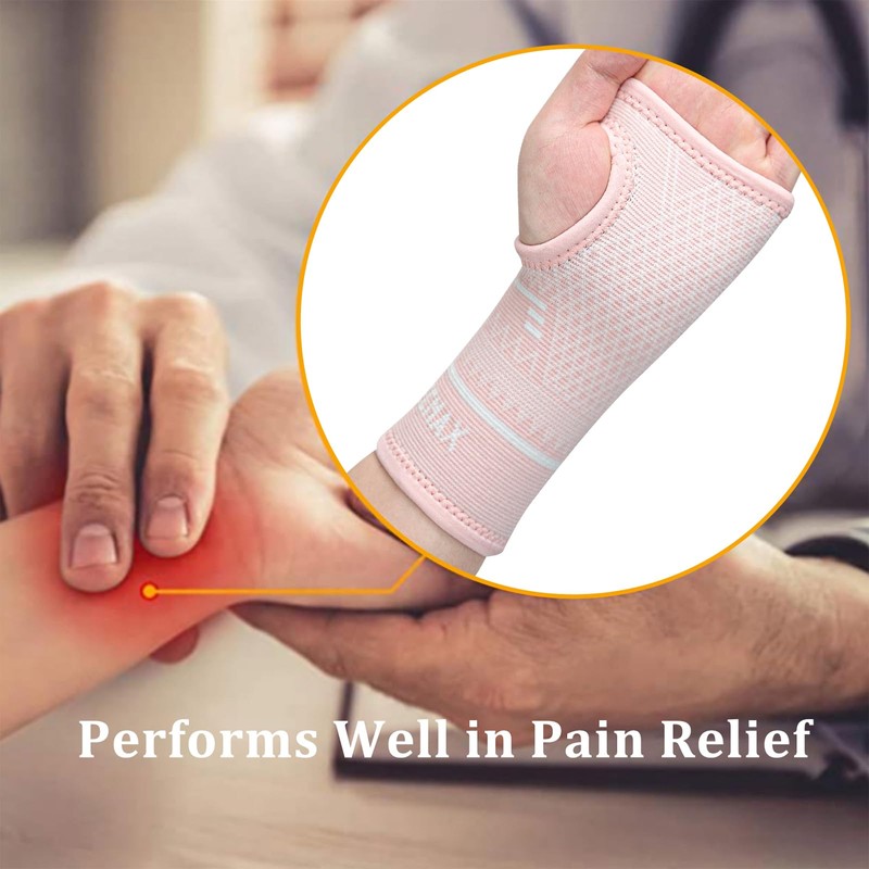 INDEEMAX Copper Wrist Compression Sleeve 1 Pair, Comfortable Hand Brace
