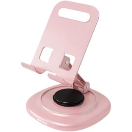 Soporte para Celular Metalico Ajustable Multicolor con Base De Plastico Giratoria 360° Antideslizante Compatible con Smartphones para Escritorio