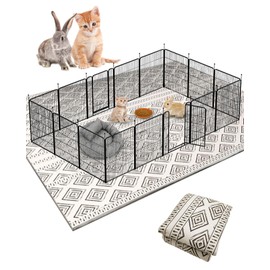 BNOSDM 79" X 55" Washable Bunny Cage Liners Large Rug for Rabbits Large Non Slip Pad for Bunnies Resuable Rabbit Liner for Chinchillas Cats Guinea Pigs Ferrets Dogs