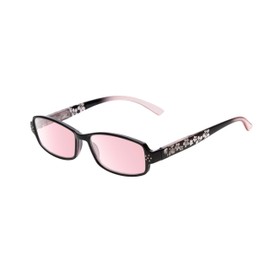 Medspex Clara FL-41 Reading Glasses +3.25 Black Silver Floral Womens Migraine FL41 Blue Light Sensitivity Photophobia Reader