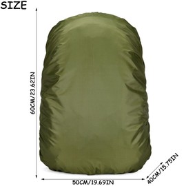 SSKHE Backpack Rain Cover with Reflective Strips - Waterproof Rain Cover for School and Outdoor, Protects Your Backpack from Wet and Wind. (Green)