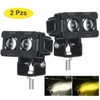 2PCS Motorcycle LED Fog Lights Rust Proof Shockproof Bright Light