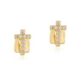 2PCS New Gold Plated Cross Hip Hop Grillz Teeth Single Teeth Grillz Cap Top or Bottom Grills for Christmas Fashion Party Jewelry