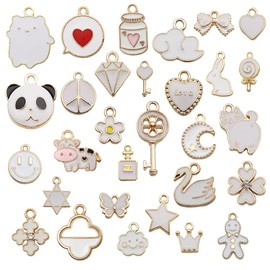 LONZIKP Bracelet Charms Earring Charms Wholesale Bulk Jewelry Making for DIY Bracelet Necklace Crafts