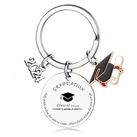 Class of 2024 Gifts for College 2024 Graduation Gifts Graduation Keychain Inspirational Gifts for Women Men Graduation Present for High School College Students