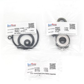 QuickMarine 396350 Marine Gearcase Lower Unit Seal Kit for Johnson Evinrude 8-15 HP Outboard Boat Motors replaces 777568 Sierra 18-2656