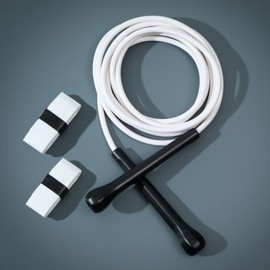 IDOU Boxing Jump Rope - Tangle-Free, 16% Heavier than Regular PVC Ropes, Adjustable Length, Hand-Wrapped Anti-Slip Grip Band Included - Ideal Skipping Rope for Boxing Training