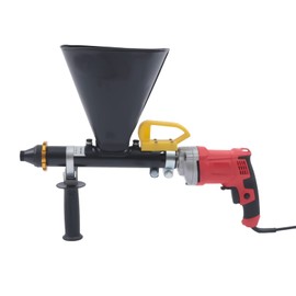 Electric Mortar Grout Gun, Portable Cement Caulking Gun Semi-automatic Grouting Gun Kit Mortar Gun Brick Pointing Applicator Machine Electric Grouting Tool with 2 Nozzles