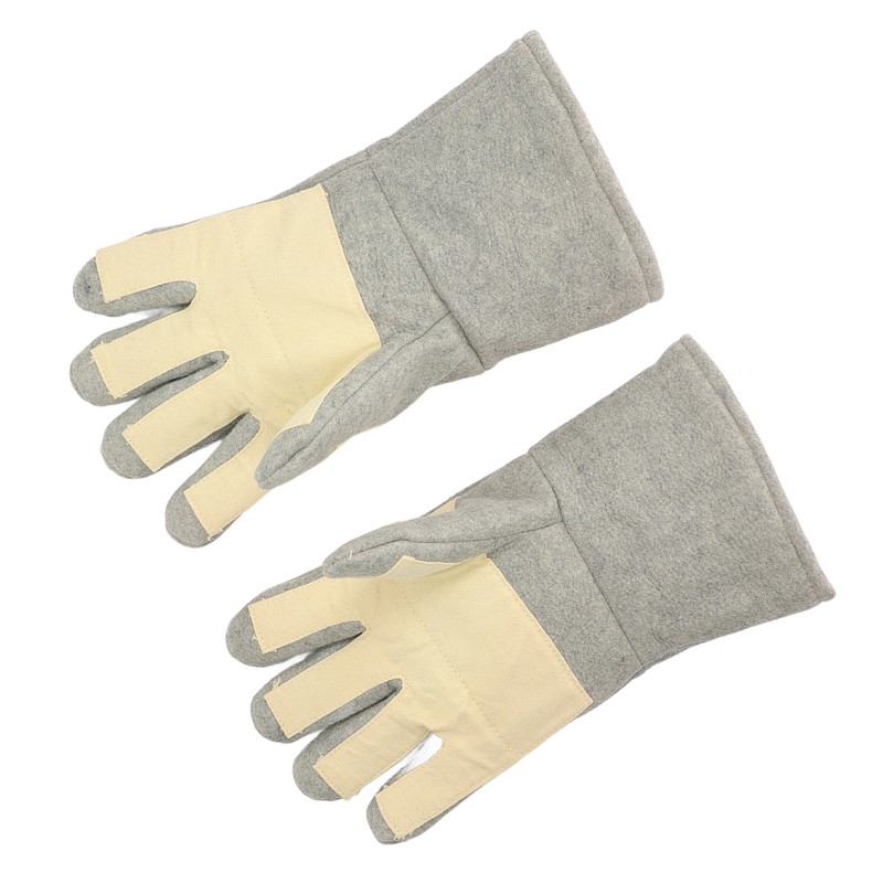 1 Pair Heat Resistant Gloves Separate Fingers Hot Proof Mitts