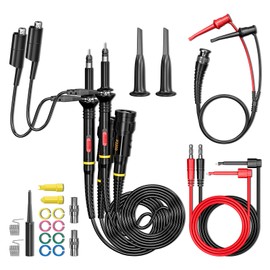 Goupchn Oscilloscope Probes Kit 200Mhz with Accessories Test Leads Kit BNC to Test Hook Cable 4mm Banana Plug to Test Hook Clip Leads