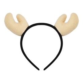 Deer Antlers Headband Christmas Costume Hair Accessories for Women Men White Elk Reindeer Antler Hairband Headdress Hair Band Xmas Christmas Ornament Outfit Accessory Hair Decors