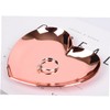 KOMBIUDA Stainless Steel Heart Shape Jewelry Dish Tray Chrome Trinket