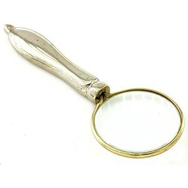 10X Hand Magnifier Classic Magnifying Glass Chrome Jewelers Magnification Tool