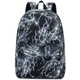 Backpack Boys Elementary Middle School Bags for Kids Bookbag Lightweight Teenager Laptop Durable Waterproof 17 In (B-Black)