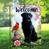 Spring Summer Black Lab Dog Garden Flags 12x18 Double Sided