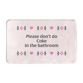 AnnaLice - Tapete de baño para no Hacer Coke en el baño, Alfombra Blanca de 19.531.5 Pulgadas para Tina, decoración Divertida, Linda Felpa, acogedora Alfombrilla de Terciopelo Absorbente de Agua,