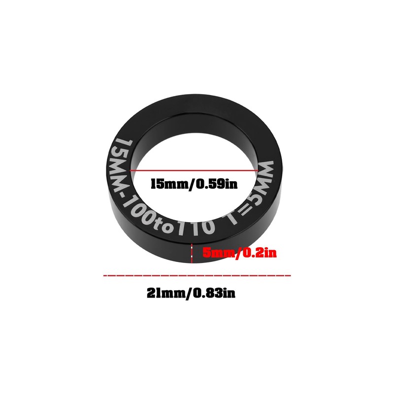 OTOTEC 4Pcs 5mm Bike Hub Conversion Spacers Gasket for 100mm