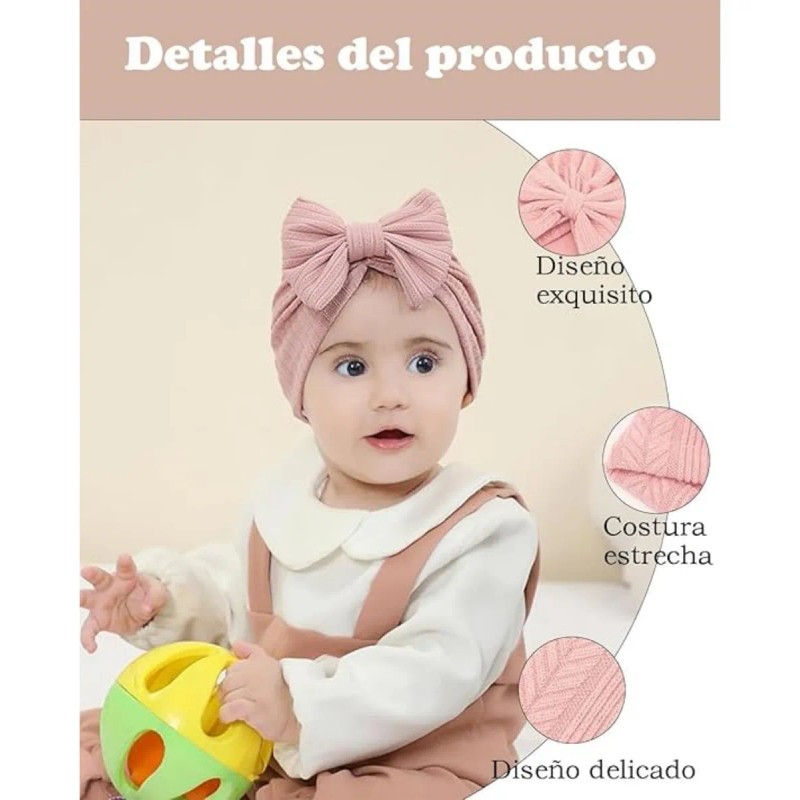 . Gorros Para Bebé, Diademas Para Niña, Conjuntos De 6