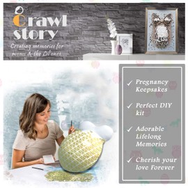 Crawl Story Belly Cast Kit Pregnancy-Baby Casting kit | With 5-Plaster Cloth Roll, Hanging Hardware & Decorative items| Perfect Baby Shower & Pregnancy Gifts|Pregnancy Belly casting kit baby bump cast