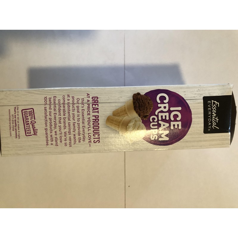 Essential everyday Ice Cream Cups, 12 Pack,