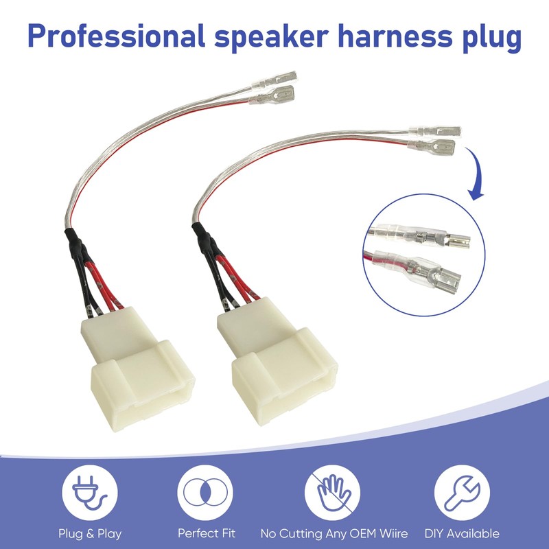 Car Dash Tweeter Speaker Wiring Harness Replacement for Toyota Corolla/Camry