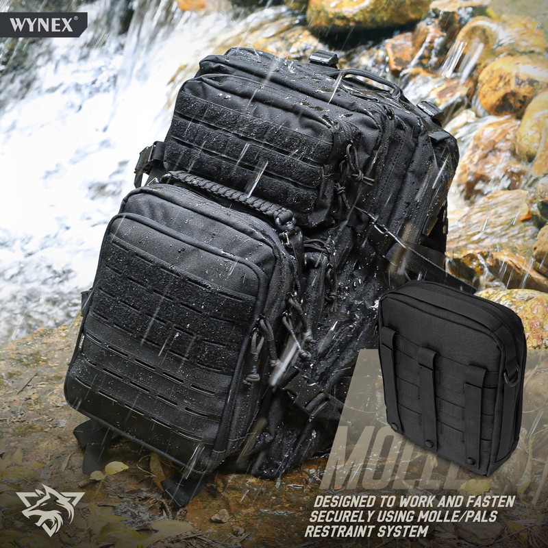 WYNEX Tactical Molle Admin Bag, Utility EDC Bag Organizer Modular