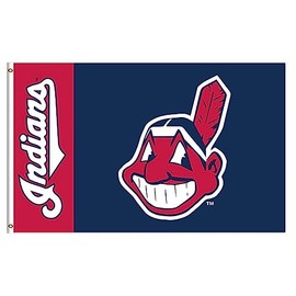 Yerchic Indians Flag Clevelands Team Banner 3 * 5ft for Sports Fans Garage Indoor Room Man Cave Wall Decoration
