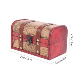 Ipetboom 1Pc Vintage Wooden Jewelry Box Retro Storage Organizer for Desktop Natural Material Chic Design for Jewelry Presentation for Home Decor