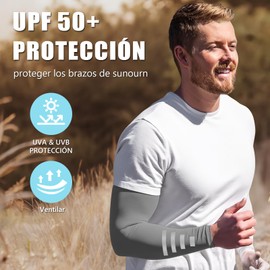 Mangas para Brazos UV, 6 Pares Mangas para Sol Deportivas de Protección Solar, Manga Protectora para Brazo Seda de Hielo, Fresco y Transpirable, para Ciclismo, Pescar, Golf, Baloncesto, Béisbol