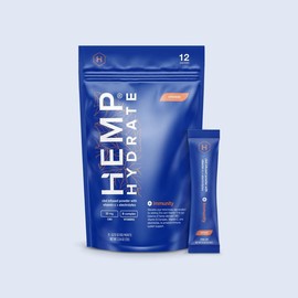 HEMP HYDRATE Orange Electrolyte Powder Ready to Drink Mix Powders Including Vitamins, Electrolytes and Provides Superior Hydration Healthcare