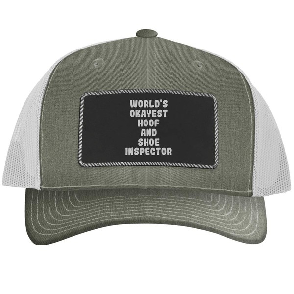 World's Okayest Hoof and Shoe Inspector - Leather Black Patch